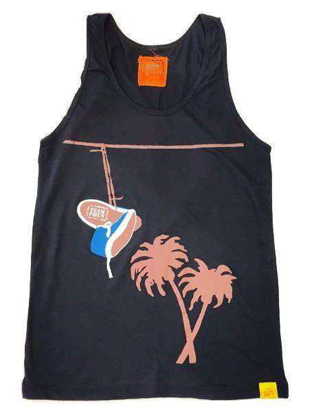 Team Phun Palm trees and powerlines vest top vest Sunday Phunday black S