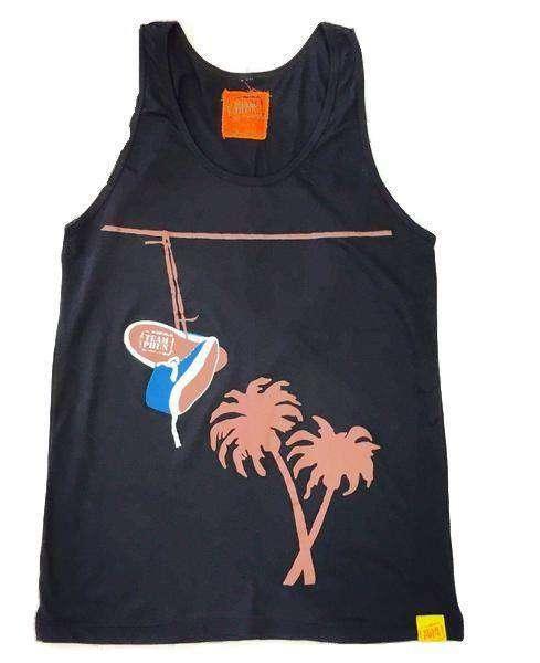 Team Phun Palm trees and powerlines vest top vest Sunday Phunday black S