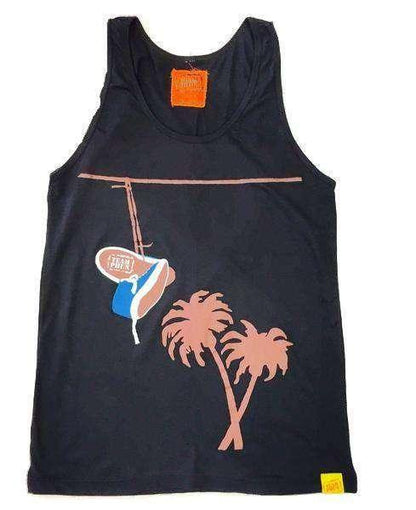 Team Phun Palm trees and powerlines vest top vest Sunday Phunday black S