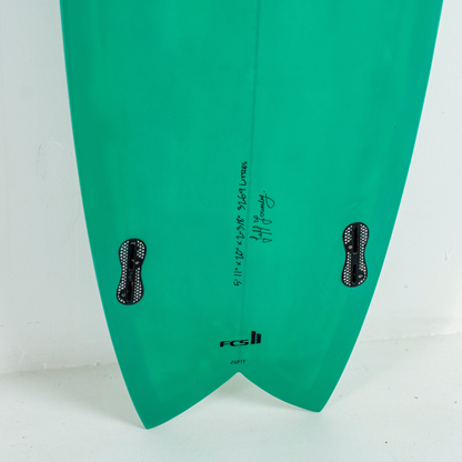 5' 11" Heritage Twin Keel Fish in Gloss Tint Surfboard Circle One Surf