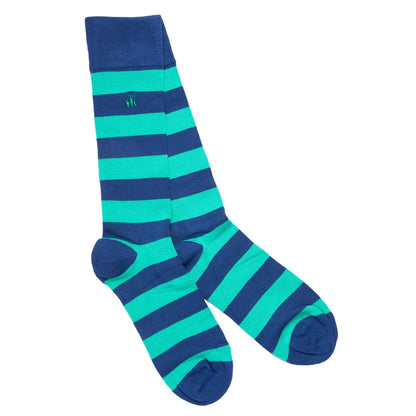 Striped Bamboo Sock Bundle - Four Pairs Sock Gift Box Swole Panda