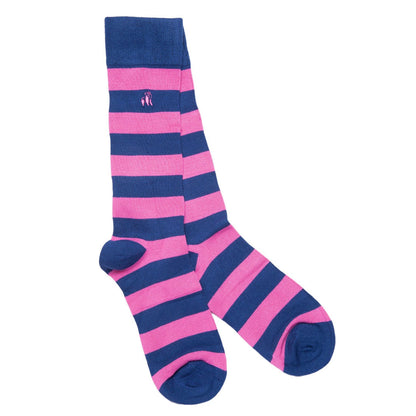 Striped Bamboo Sock Bundle - Four Pairs Sock Gift Box Swole Panda