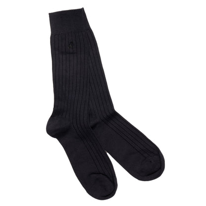 Plain Comfort Cuff Bamboo Sock Bundle - Four Pairs Sock Gift Box Swole Panda