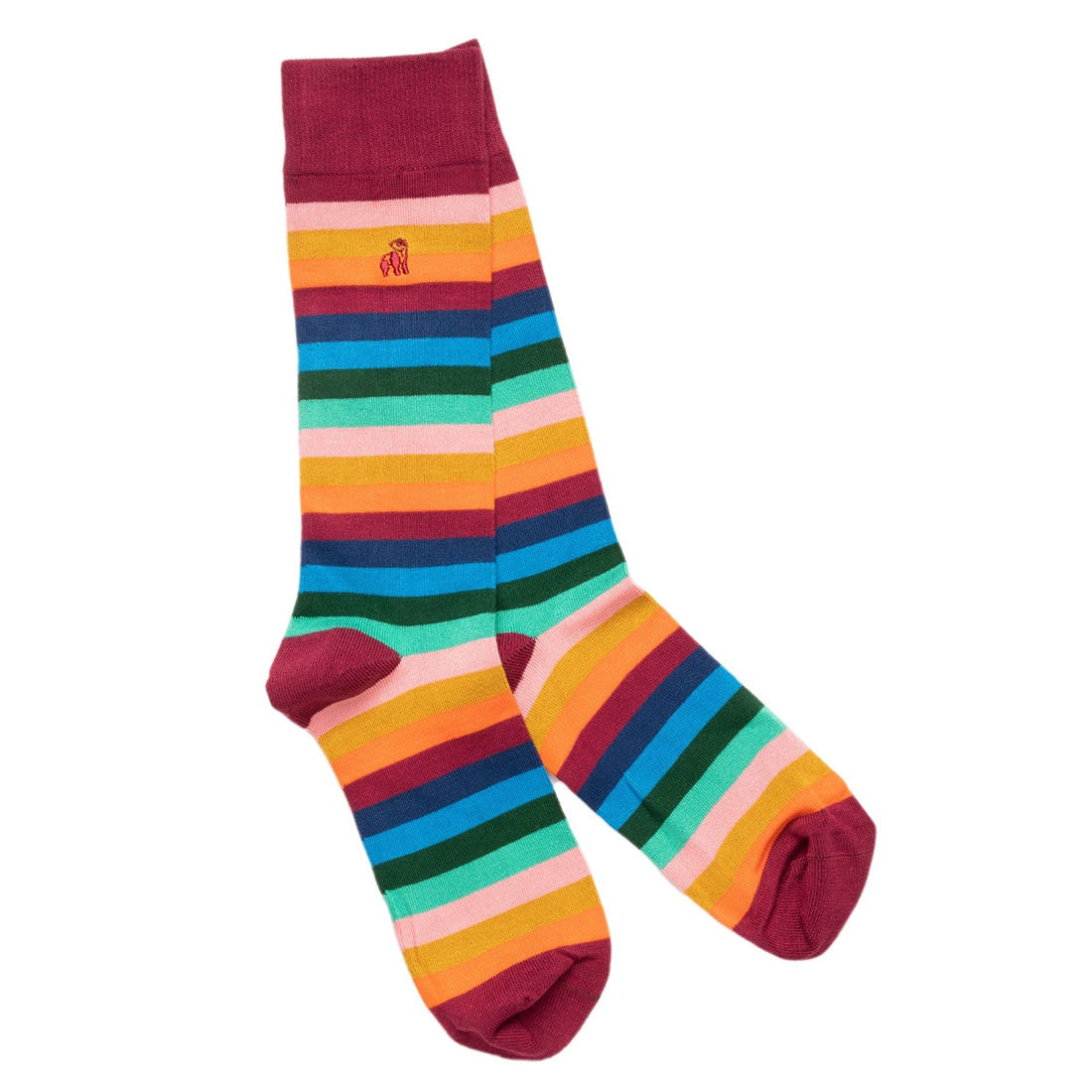 Spots & Stripes Comfort Cuff Bamboo Sock Bundle - Four Pairs Sock Gift Box Swole Panda
