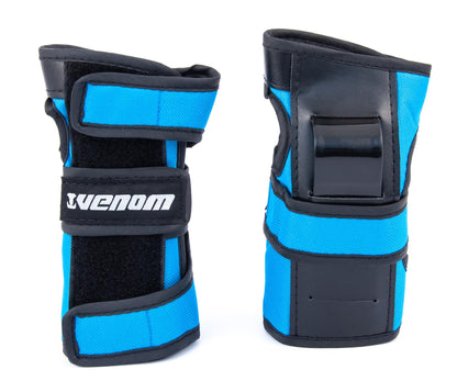 Venom Triple Knee/Elbow/Wrist Pad Set - Blue Black Pads Venom Skateboards