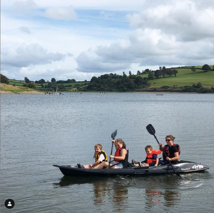 Mahee Eco Tandem Kayak | 100% Ocean Plastic | Black | Stable & Durable Sit-on-Top Kayak Fatyak Kayaks