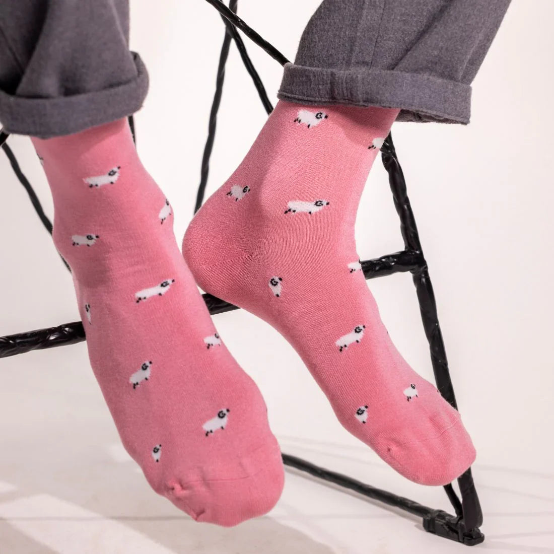 Sheep Bamboo Socks (Comfort Cuff) Socks Swole Panda