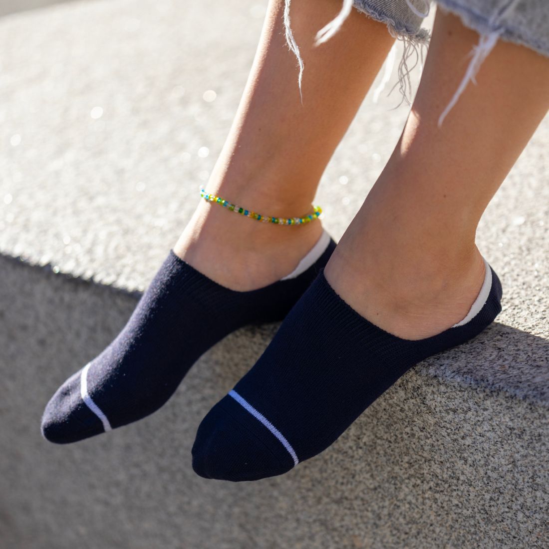Navy "No-Show" Bamboo Socks Socks Swole Panda