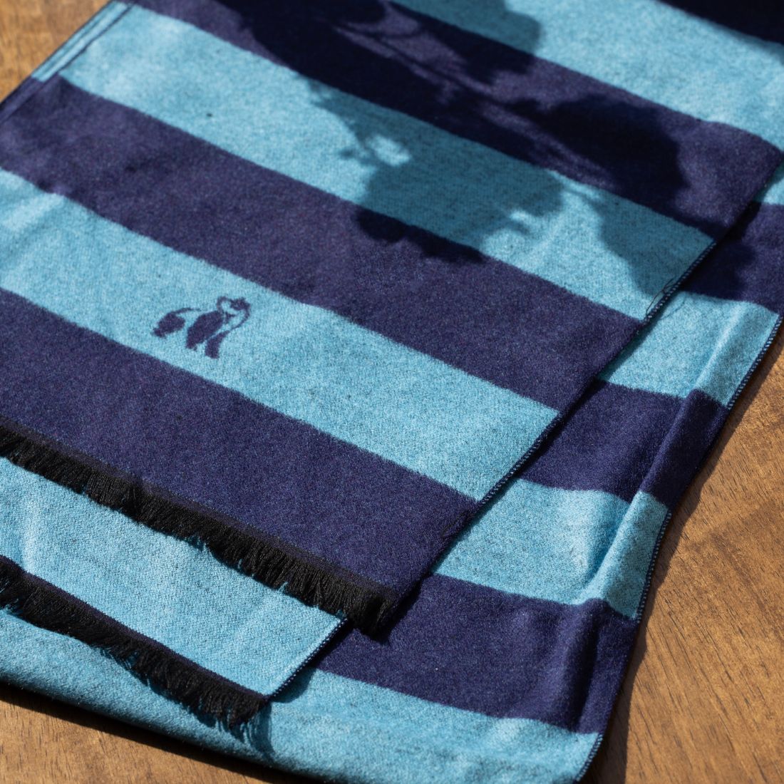 Sky Blue Stripe Bamboo Scarf Scarves Swole Panda