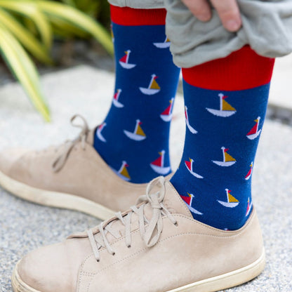 Sailing Boat Bamboo Socks Socks Swole Panda