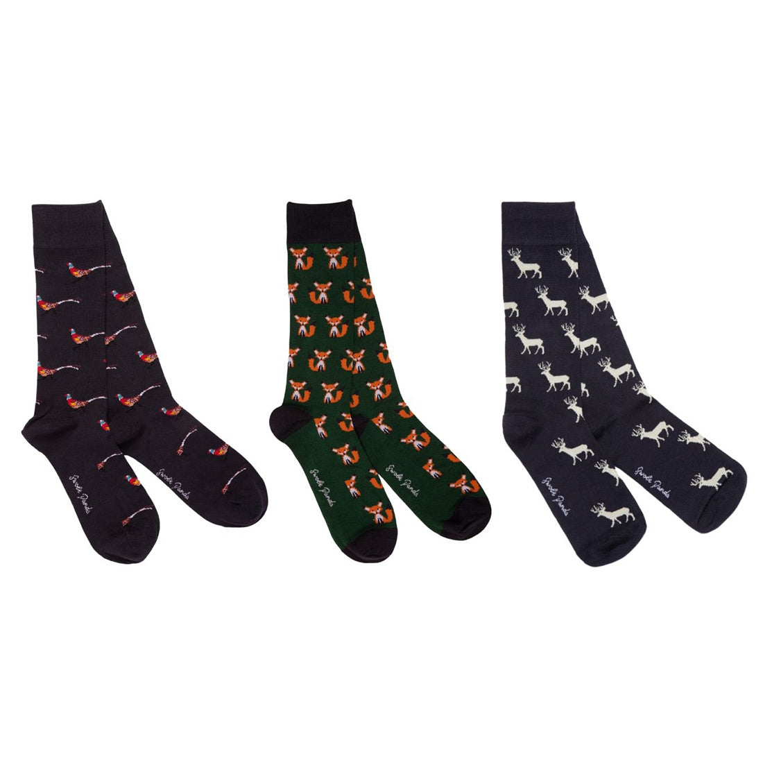 Countryside Sock Box - 3 Pairs of Bamboo Socks (His) Sock Gift Box Swole Panda