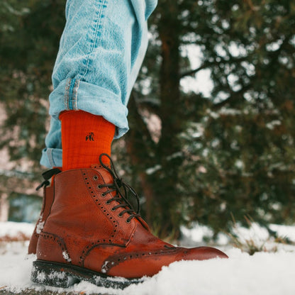 Classic Red Bamboo Socks (Comfort Cuff) Socks Swole Panda