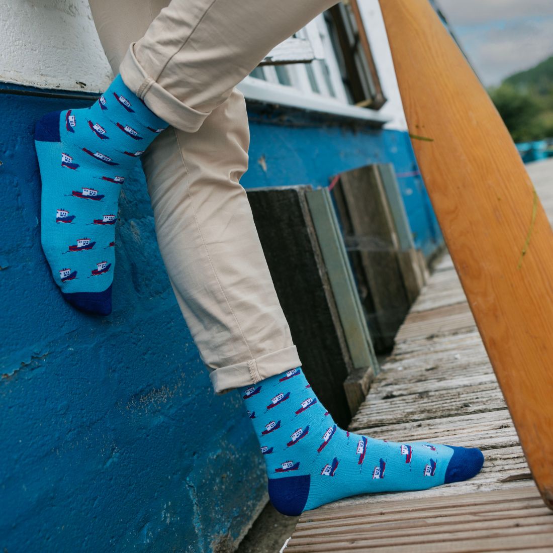 Motor Boat Bamboo Socks Socks Swole Panda