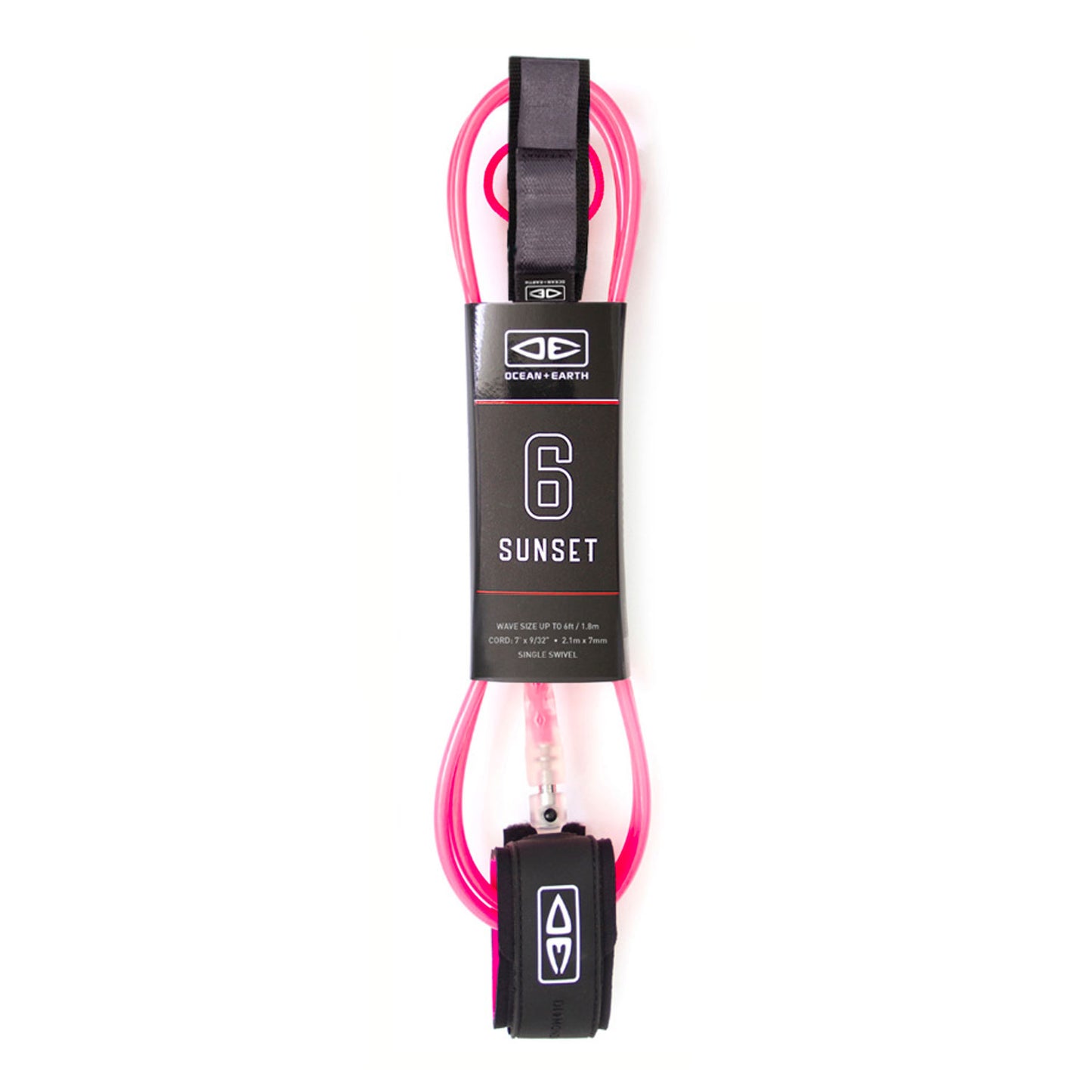 Ocean & Earth 6’0 Sunset Surfboard Leash Pink