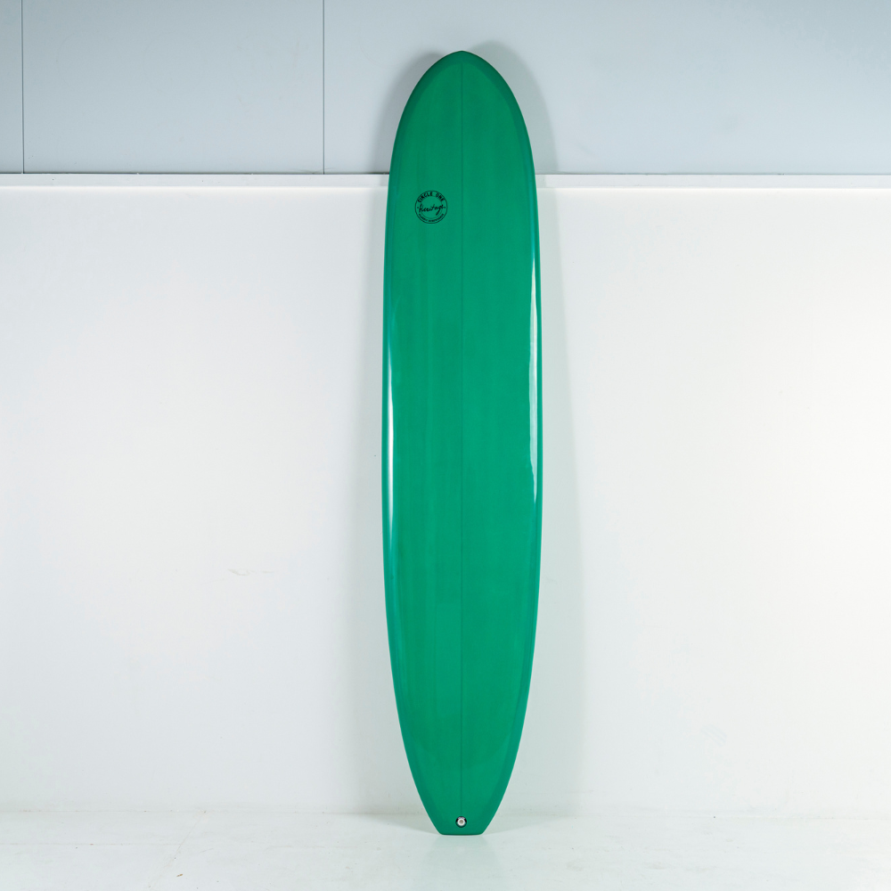 9' 6 Heritage Retro Classic Noserider Longboard Gloss Tint Longboard Circle One Surf Bottle Green