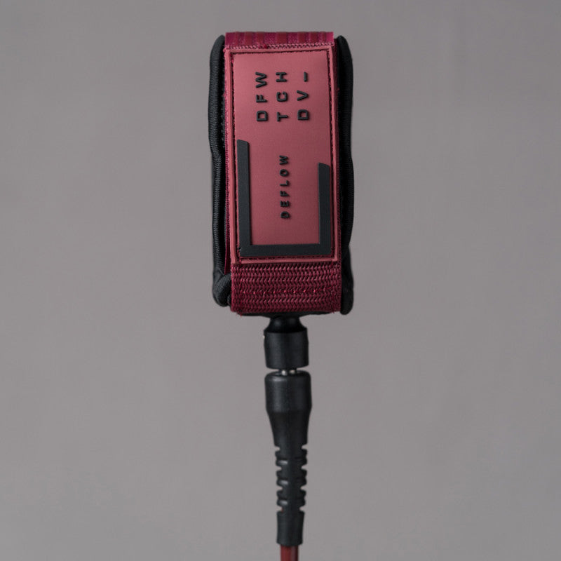 Deflow Premium leash leash Deflow Surf Burgundy 6ft 6mm