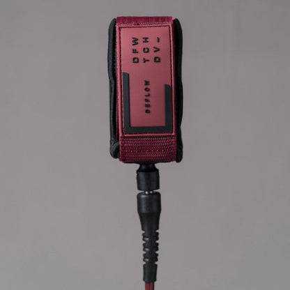 Deflow Premium leash leash Deflow Surf Burgundy 6ft 6mm