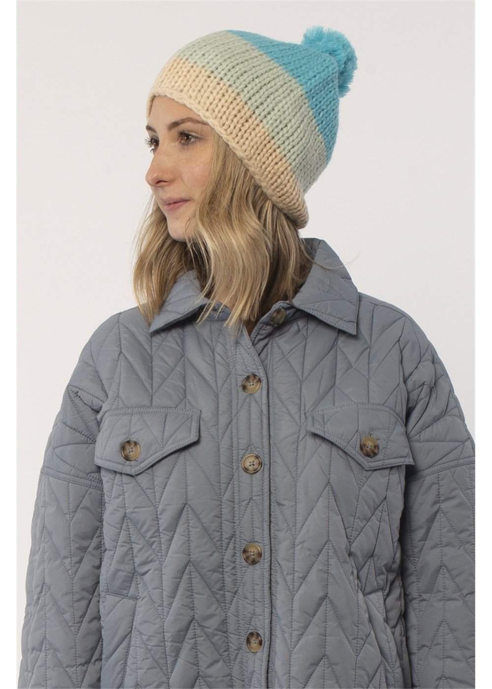Sisstrevolution Arrowlynne Knit Beanie ladies hat Sisstrevolution Baja blue One size