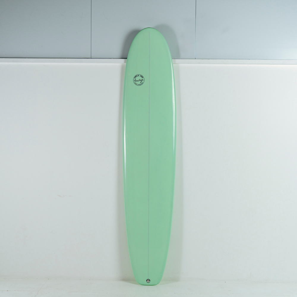 9' 6 Heritage Retro Classic Noserider Longboard Gloss Tint Longboard Circle One Surf Duck Egg