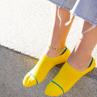Neon Yellow "No-Show" Bamboo Socks Socks Swole Panda