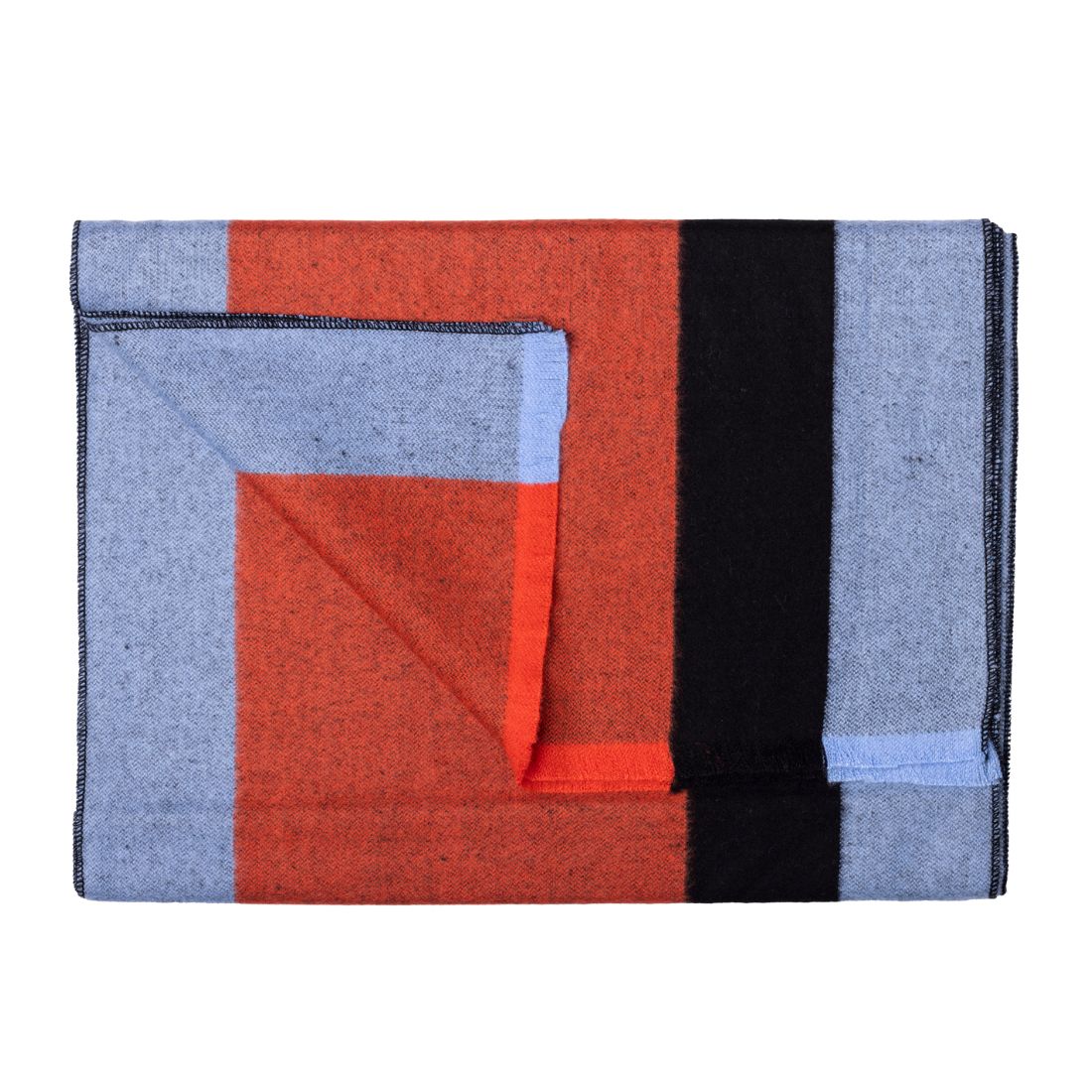 Orange & Blue Stripe Bamboo Scarf Scarves Swole Panda