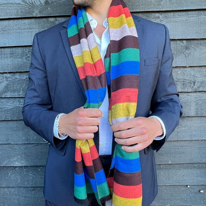 Block Stripe Bamboo Scarf Scarves Swole Panda