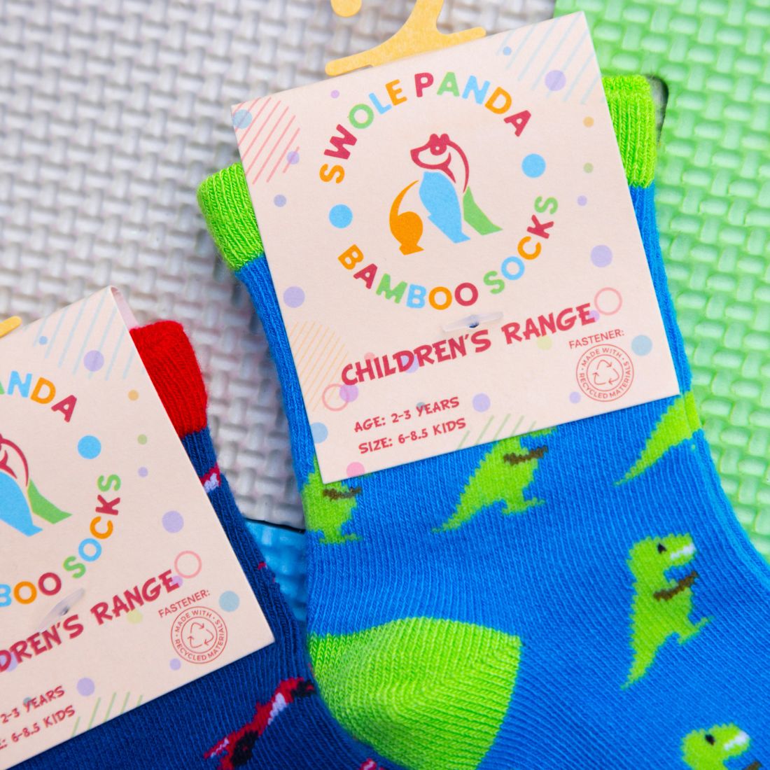 Children's T-Rex Bamboo Socks Socks Swole Panda