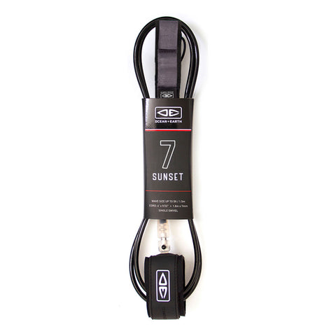 Ocean & Earth 7’0 Sunset Leash Black