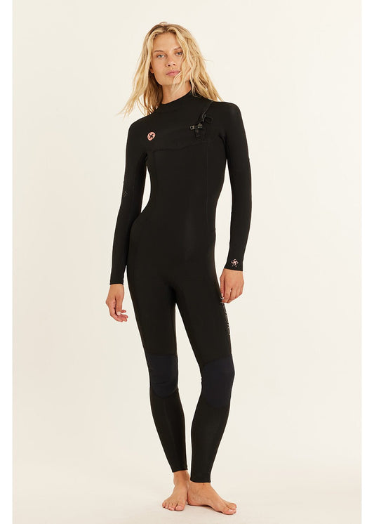 SISSTR 7 Seas 5/4 Chest Zip Wetsuit ladies wetsuits Sisstr Black UK4