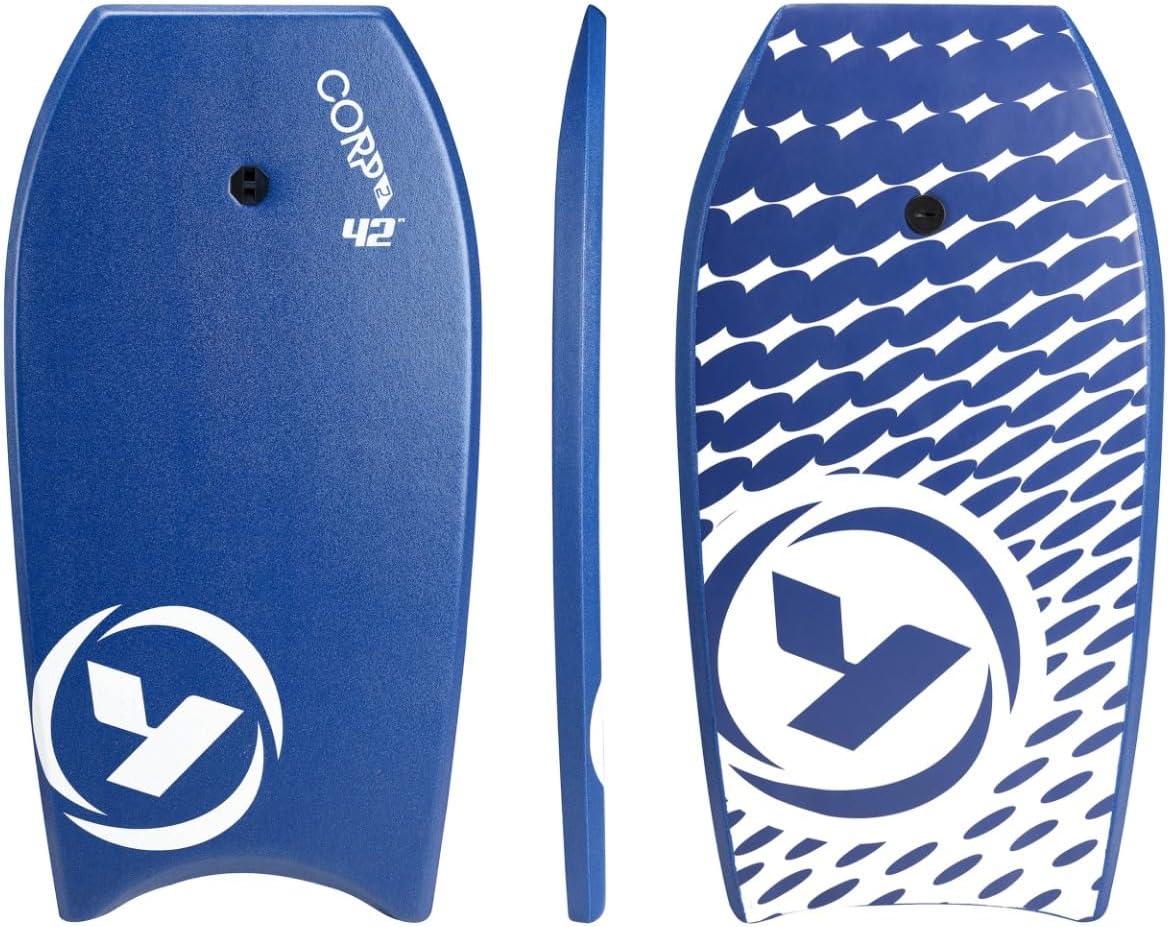 Yello 42" Slick Corp II Kids Adults Bodyboard Blue White