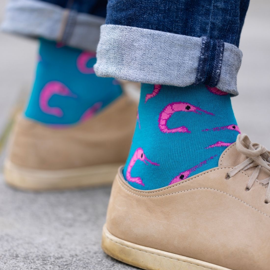 Shrimp Bamboo Socks Socks Swole Panda