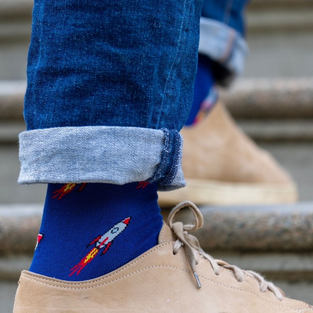 Rocket Ship Bamboo Socks Socks Swole Panda