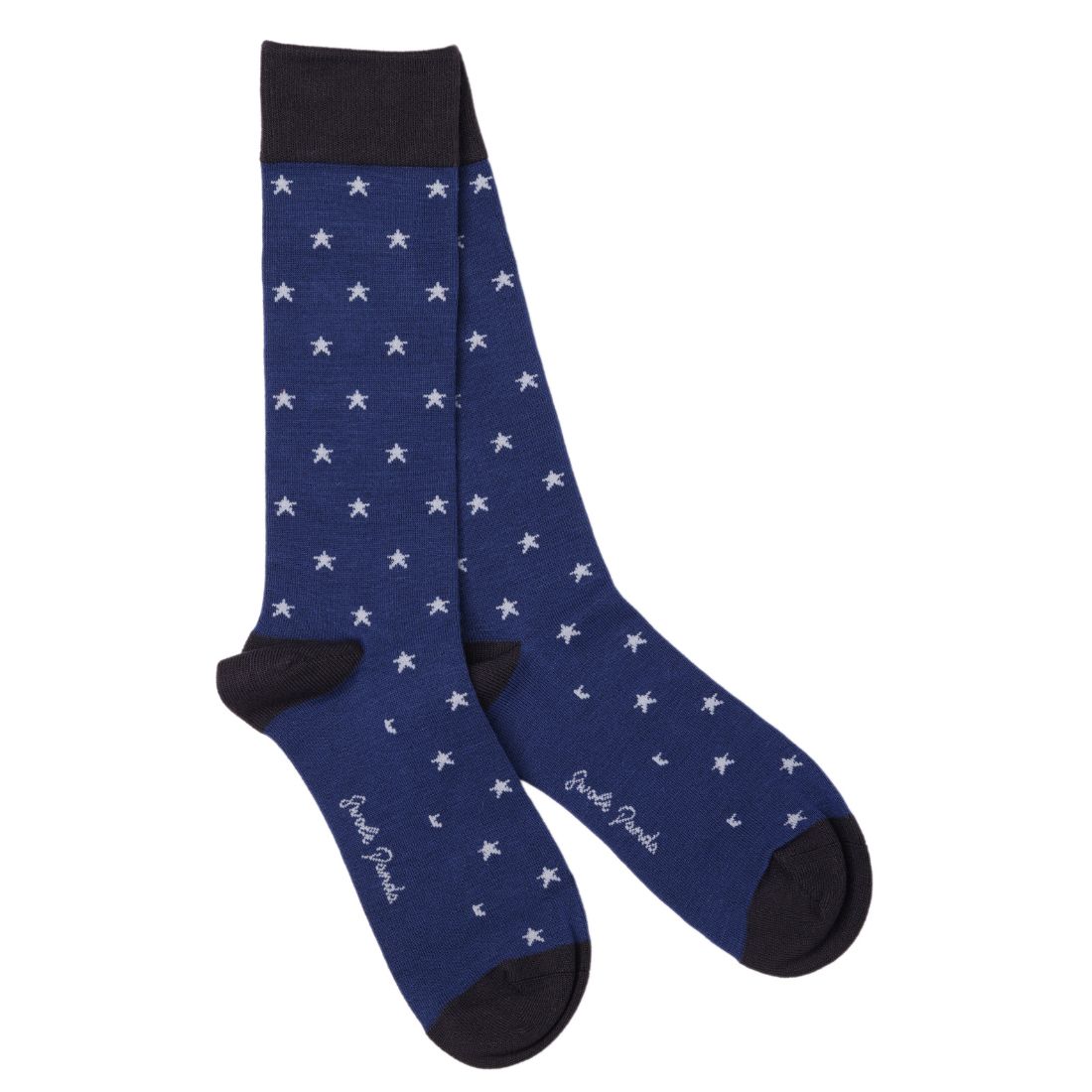 Star Christmas Sock Box - 1 Pair of Bamboo Socks (His) Sock Gift Box Swole Panda