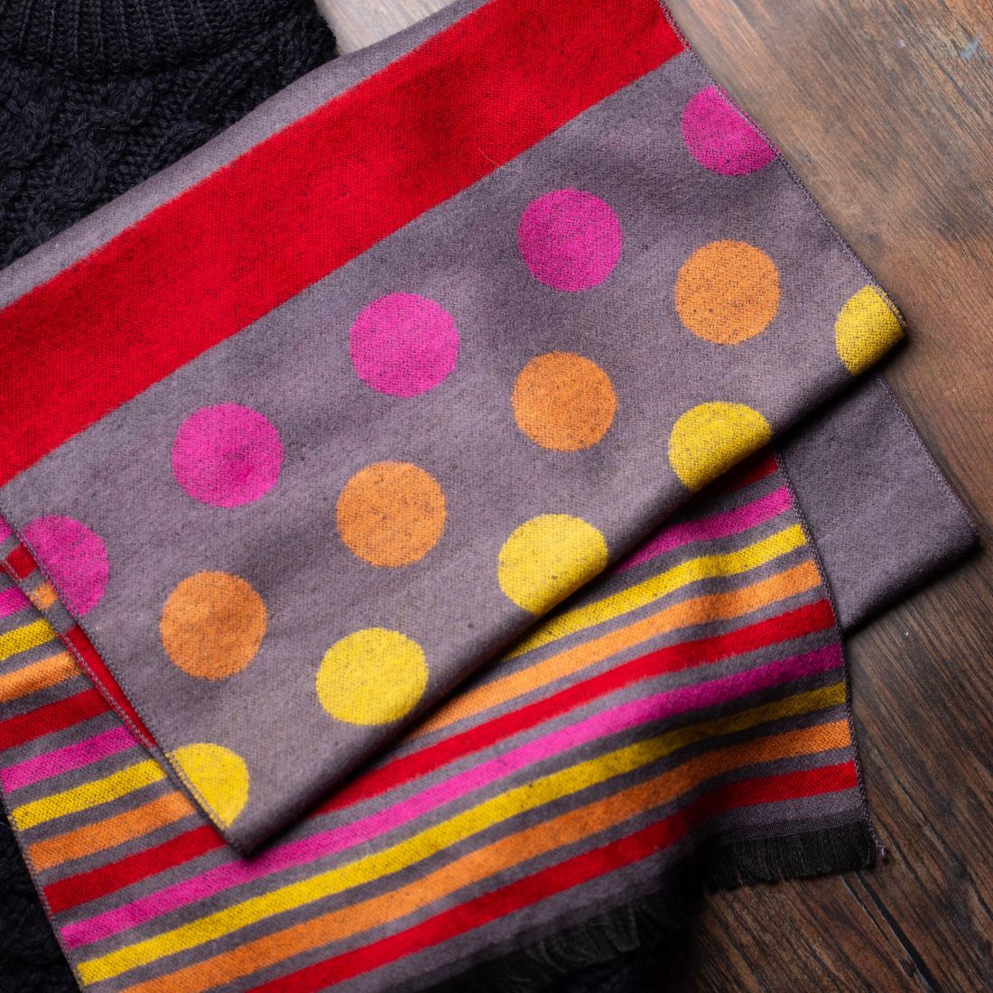Stripe & Spot Bamboo Scarf Scarves Swole Panda