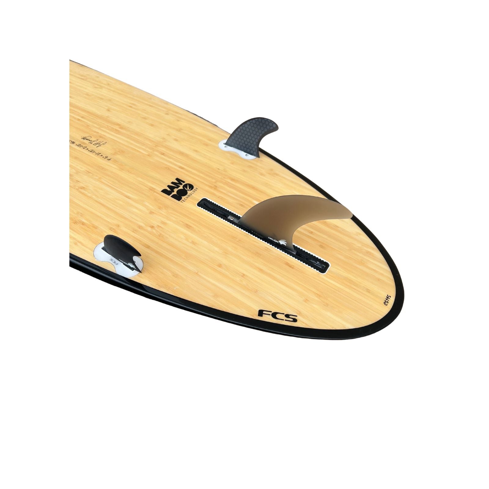 7'6" Bamboo Round Tail Mini Mal Surfboard Mid Length Mini Mal Circle One Surf