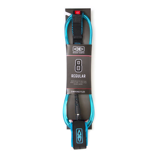 Ocean & Earth 8’0 Regular Moulded Surf Leash Blue