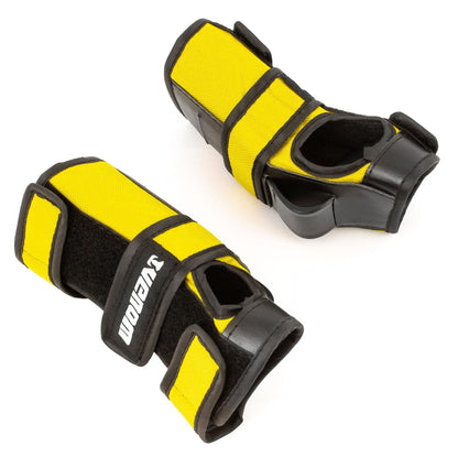 Venom Triple Knee/Elbow/Wrist Pad Set - Yellow Black Pads Venom Skateboards