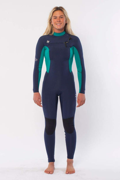 Sisstrevolution 7 seas 4/3 chest zip wetsuit ladies wetsuits Sisstrevolution Strong blue UK10