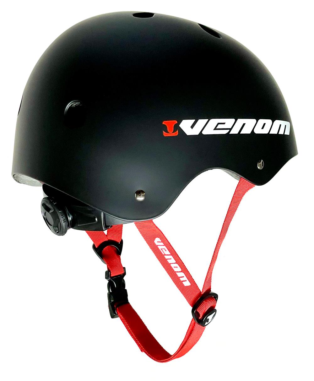 Venom Pro Skate Helmet - Black Helmet Venom Skateboards