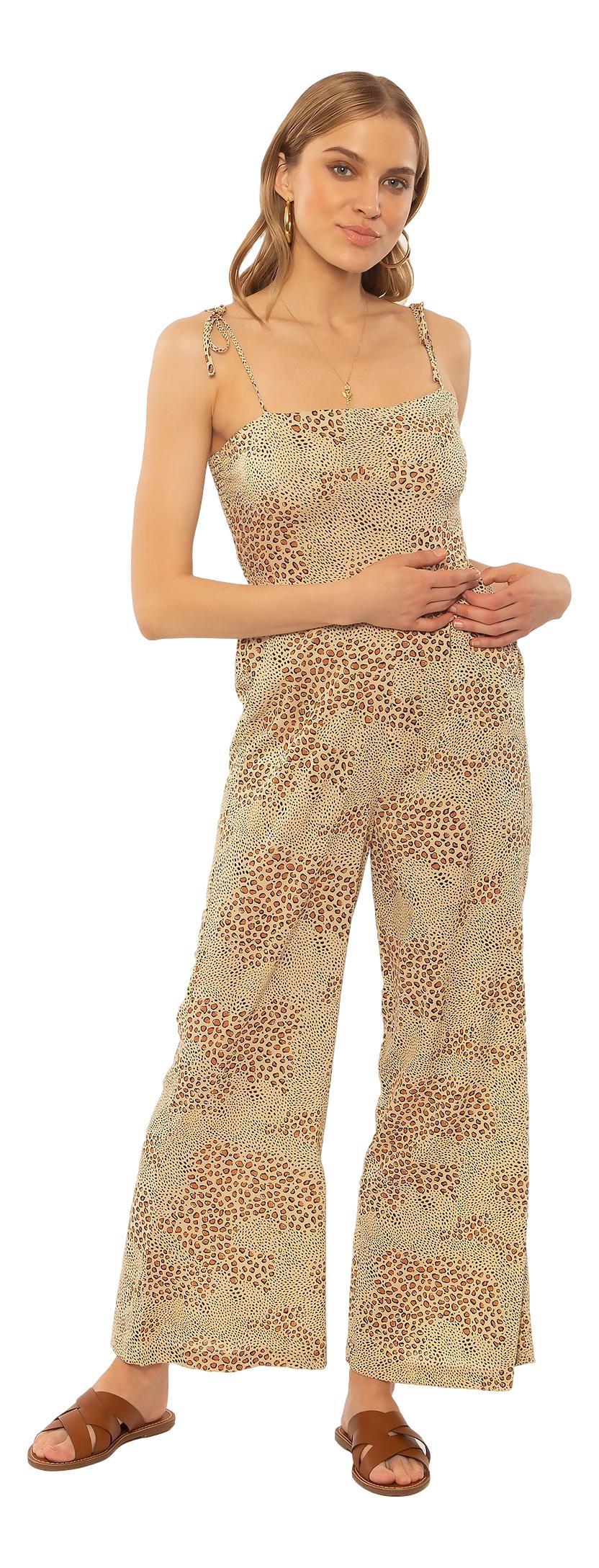 Amuse Society Mina woven jumpsuit / natural ladies jump suit Amuse