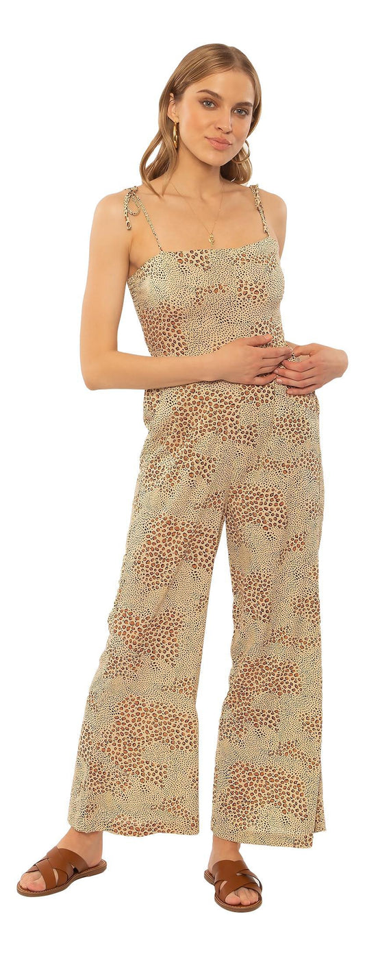 Amuse Society Mina woven jumpsuit / natural ladies jump suit Amuse
