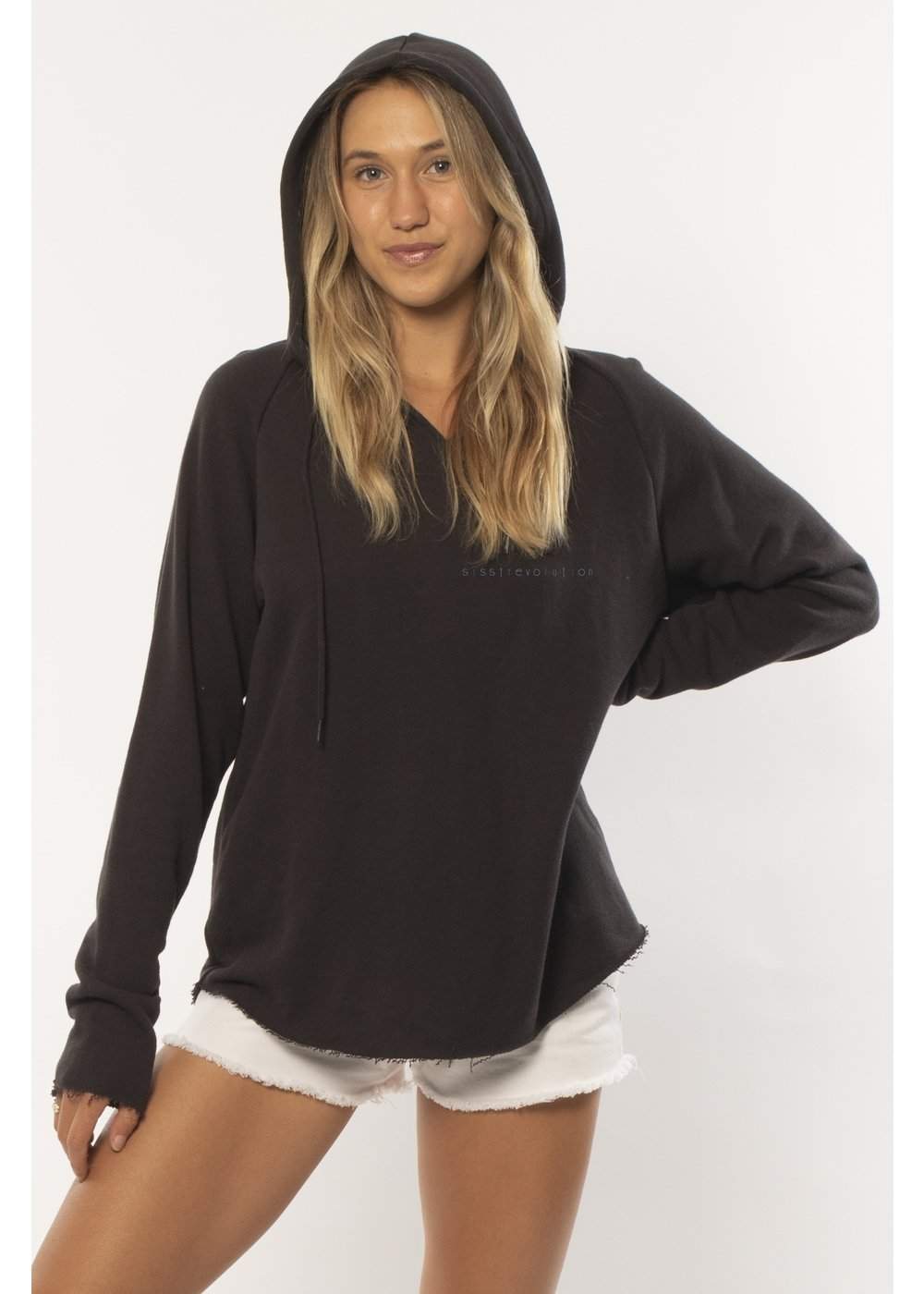 Sisstrevolution Swirl Ls Fleece Hoodie ladies hood Sisstrevolution Charcoal XS