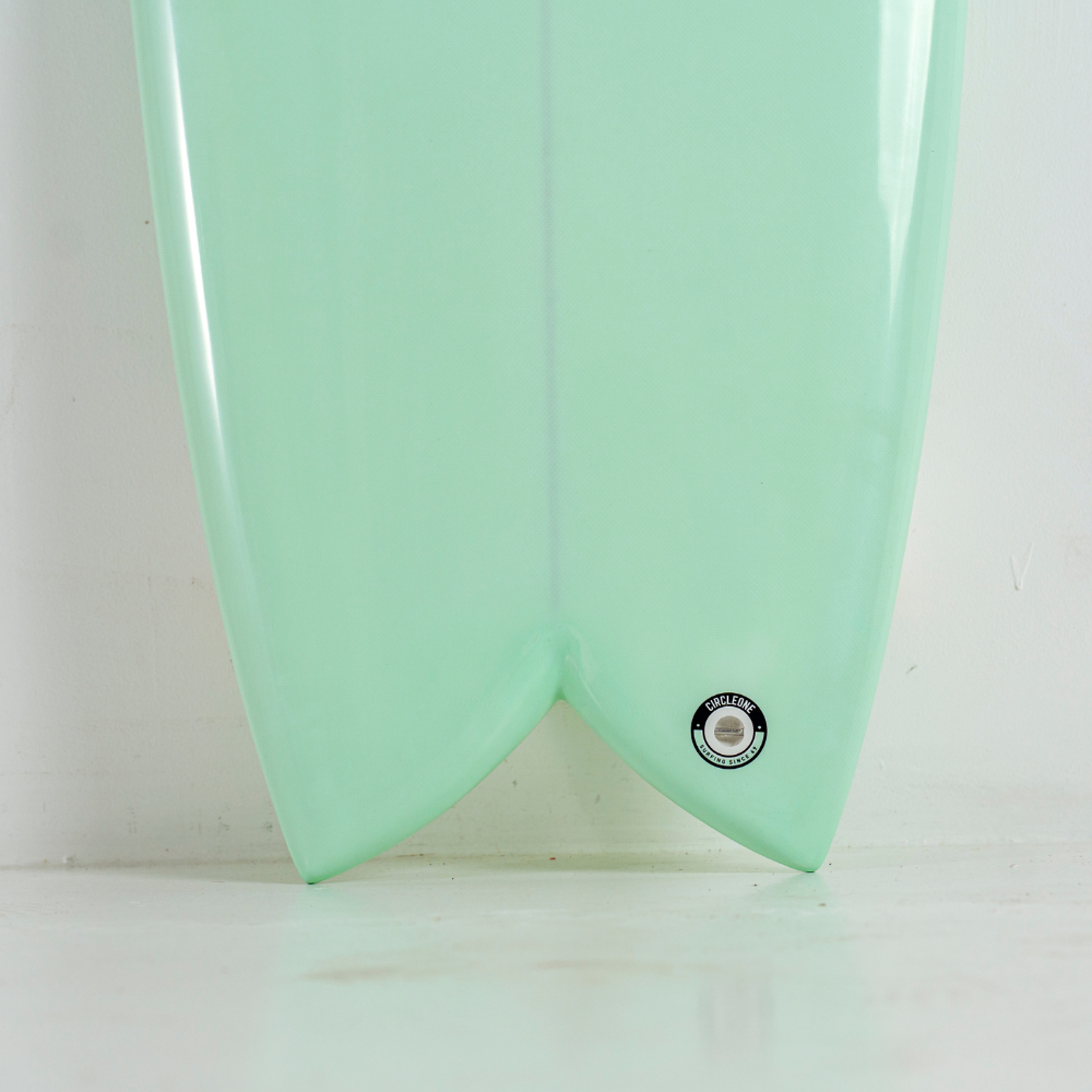 5' 11" Heritage Twin Keel Fish in Gloss Tint Surfboard Circle One Surf