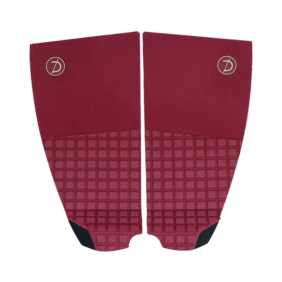 Deflow 2 Piece pad deck grip Deflow Surf Burgundy 2 piece