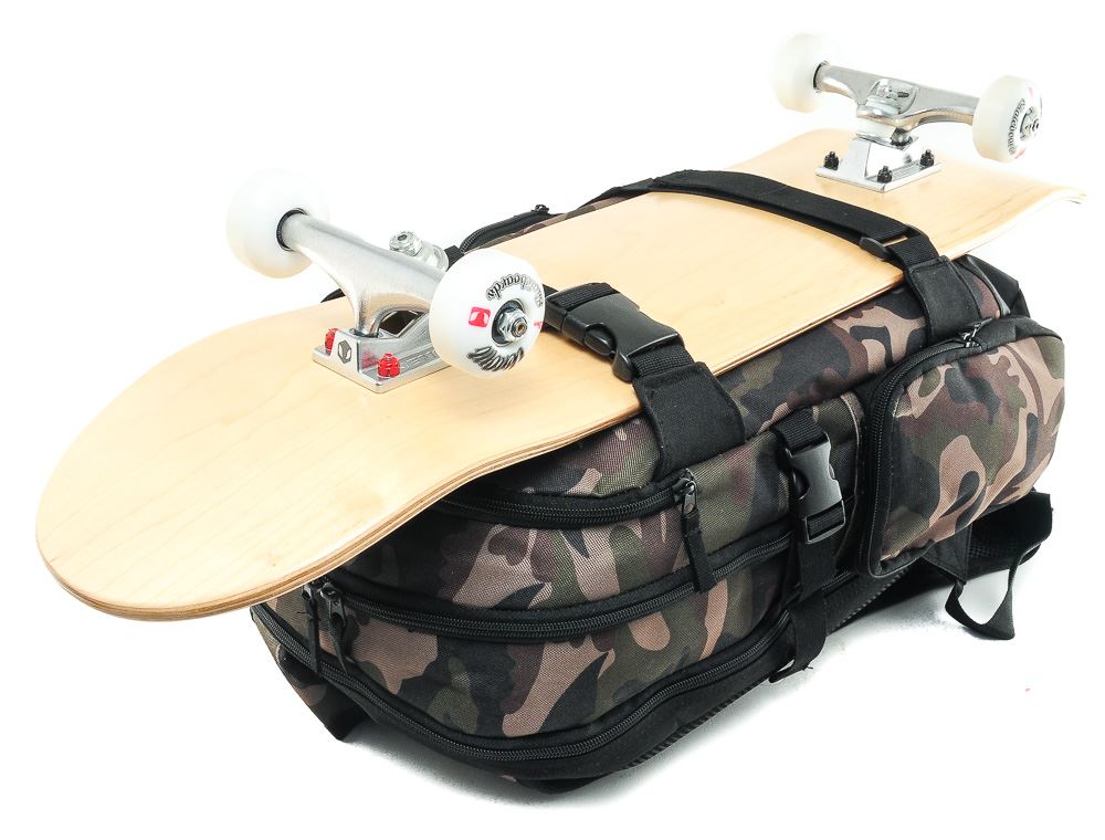 Venom Skateboards PRO Backpack with Skate Carrier - Camo bag Venom Skateboards