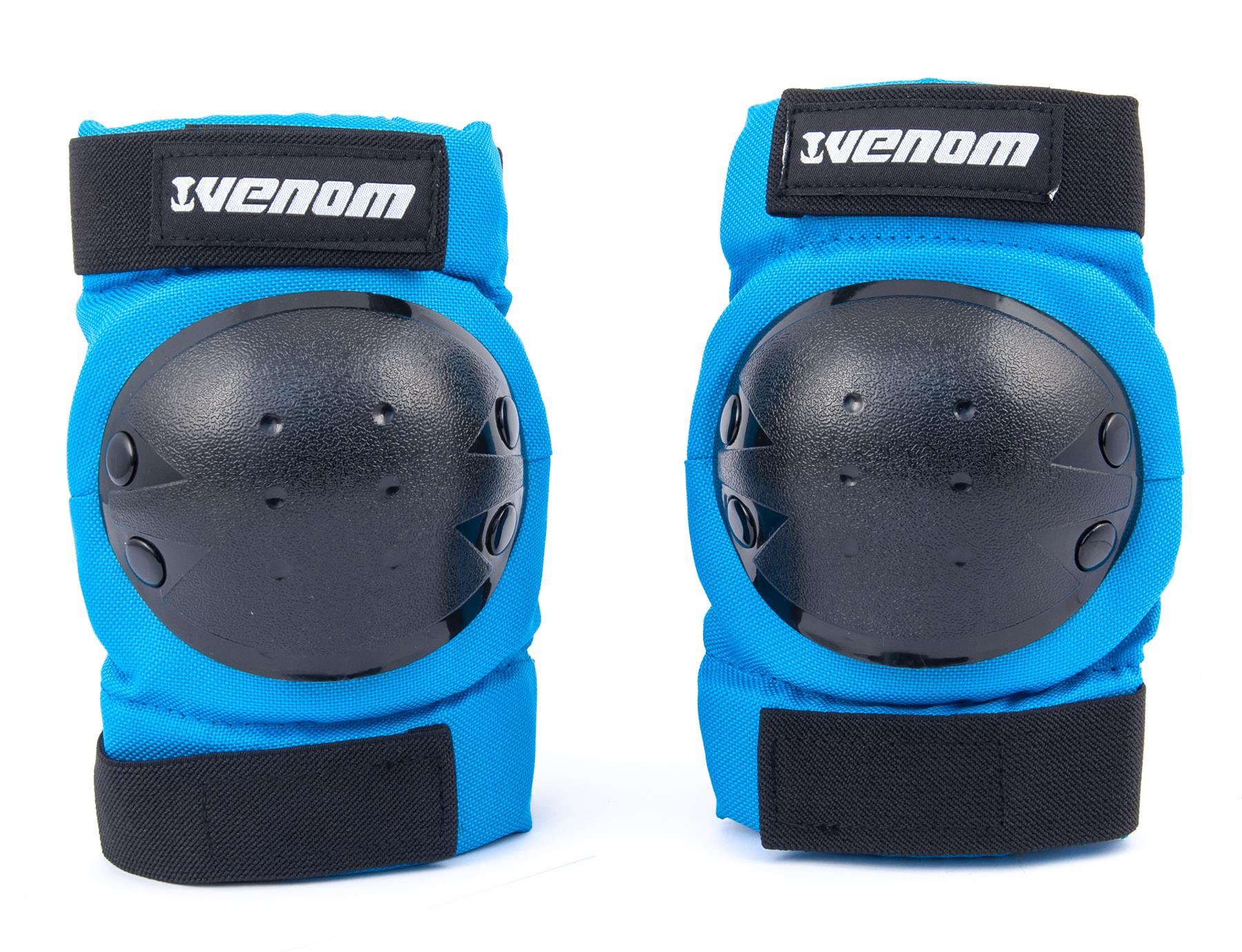 Venom Triple Knee/Elbow/Wrist Pad Set - Blue Black Pads Venom Skateboards