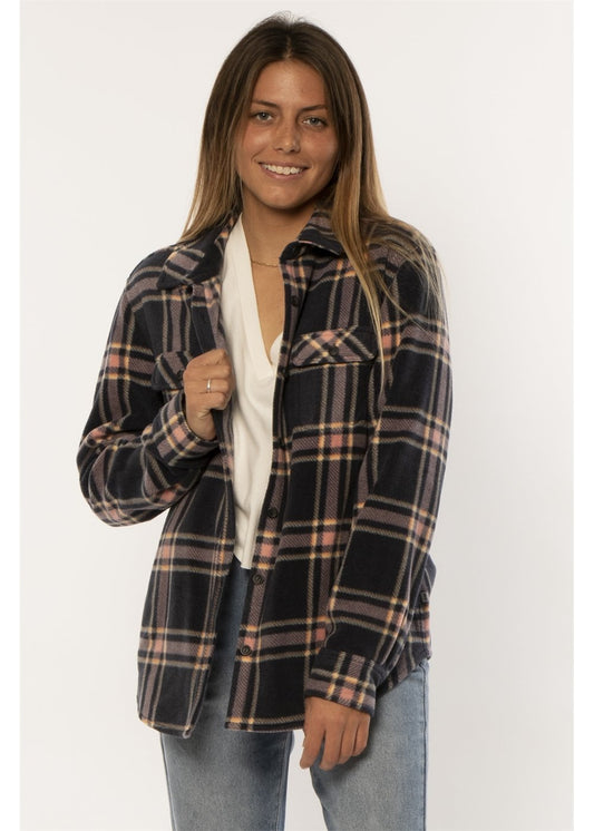 Sisstrevolution Nights Ls Wvn Fleece Top ladies jacket Sisstrevolution Starlight S