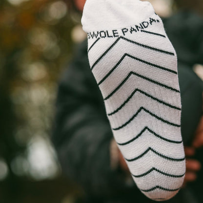 White Performance Trainer Socks Socks Swole Panda