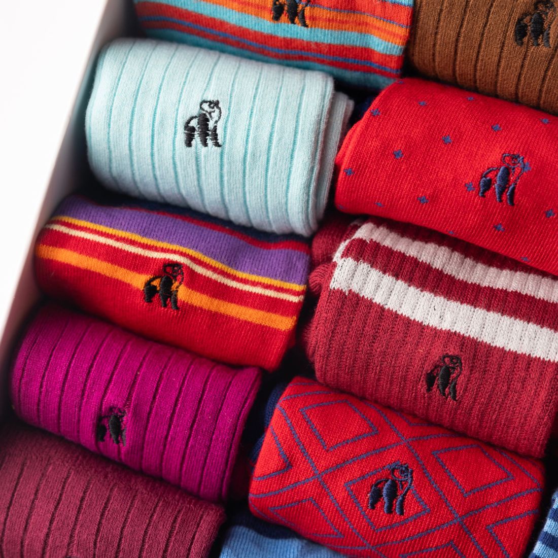 Ultimate Style Sock Box - 15 Pairs of Bamboo Socks Sock Gift Box Swole Panda