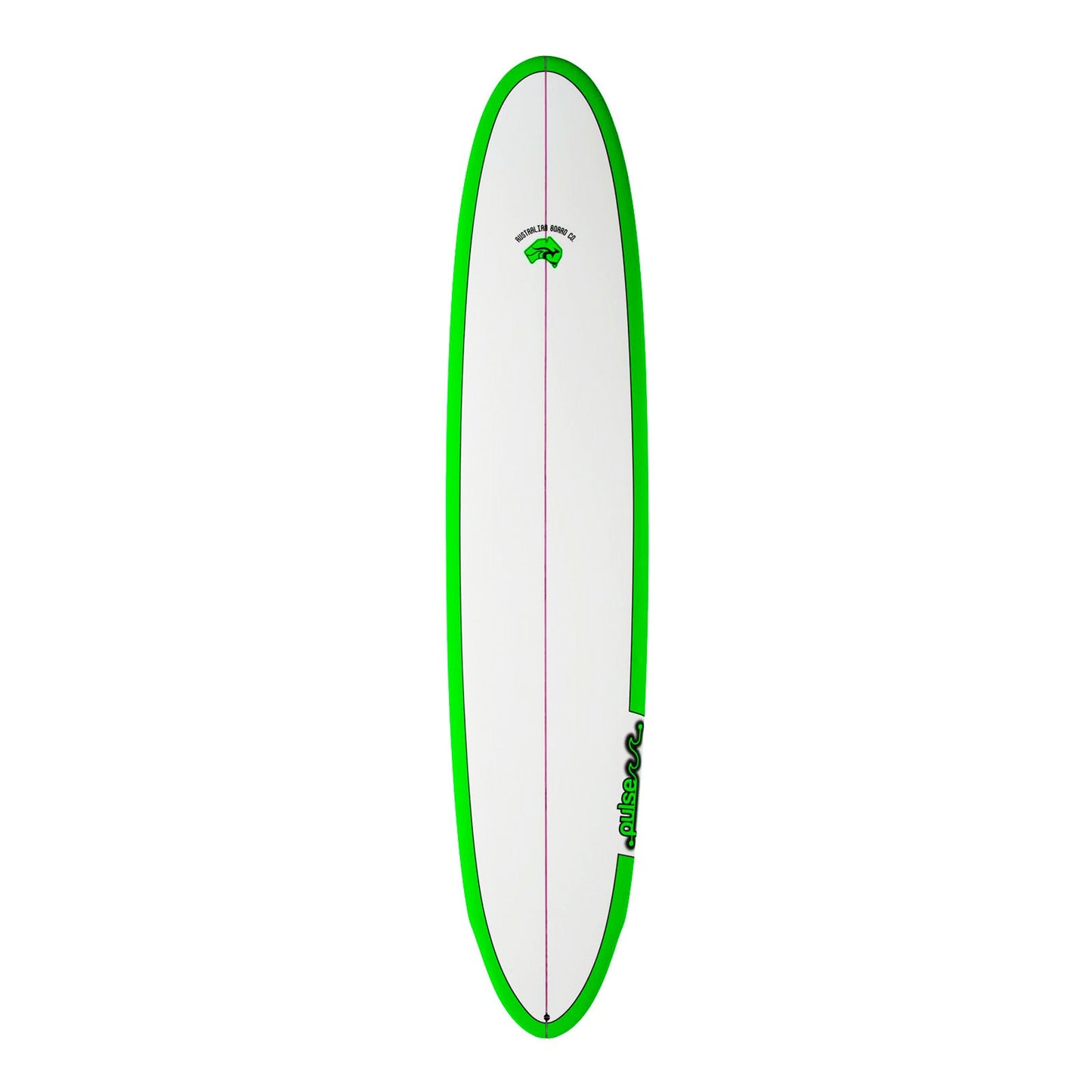 9ft Pulse Round Tail Longboard Surfboard by Australian Board Co (Fins Included) Longboard Circle One Surf Green